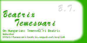 beatrix temesvari business card